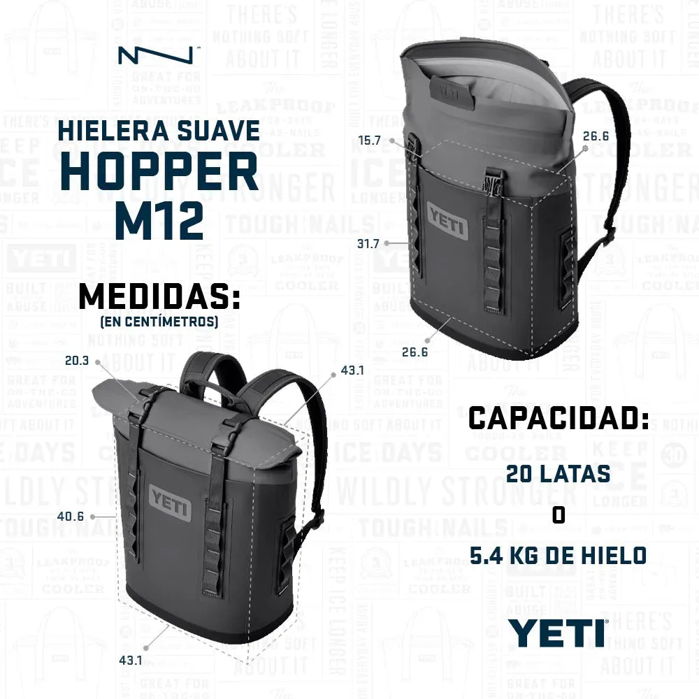 18060131264 HIELERA SUAVE HOPPER BACKPACK M12 CHARCOAL MARCA YETI