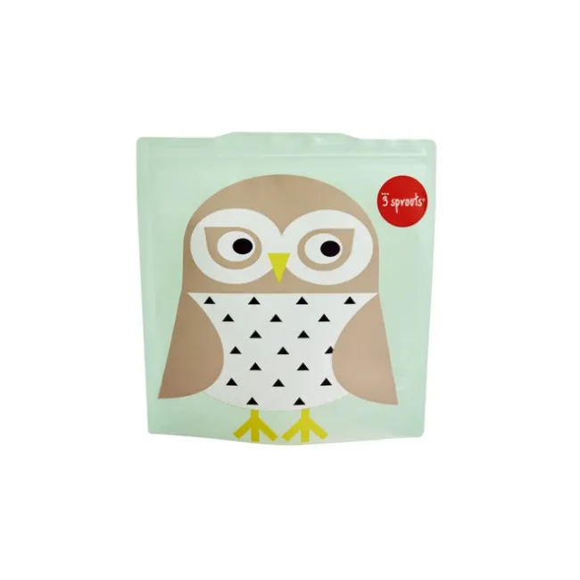 3 Sprouts Sandwich Bag 2pk - Owl