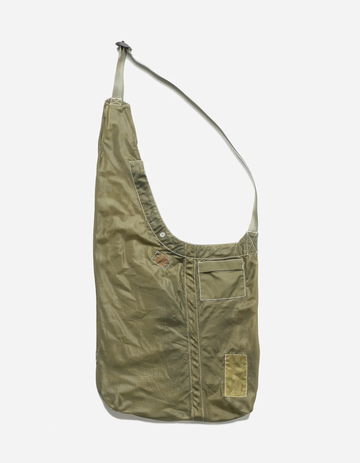 5093 Upcycled Parachute Sling Bag Olive