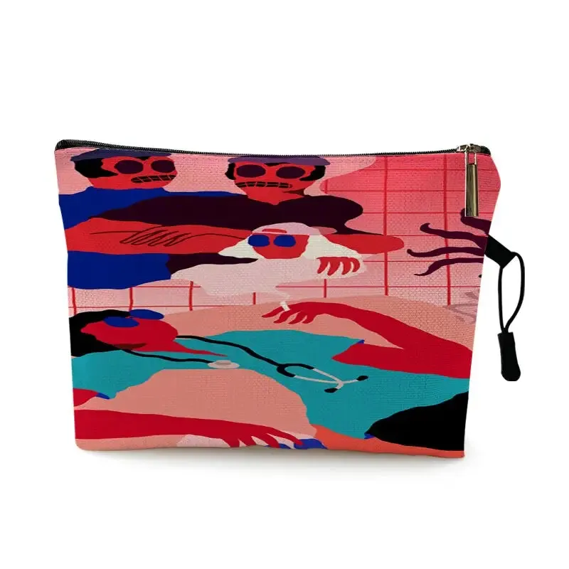 Abstract Print Makeup Storage Bag