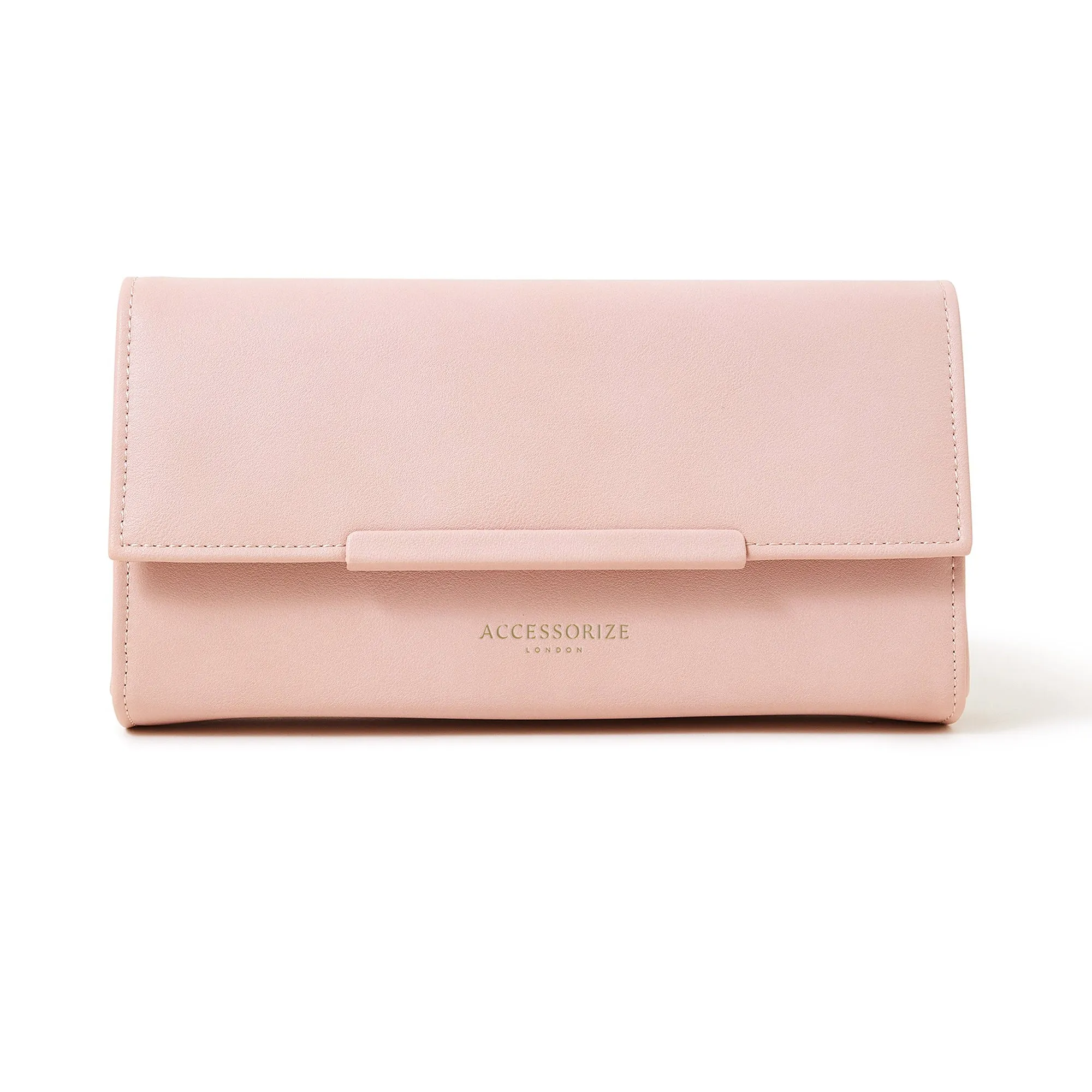 Accessorize London Women's Pink Clean Pu Bar Clutch