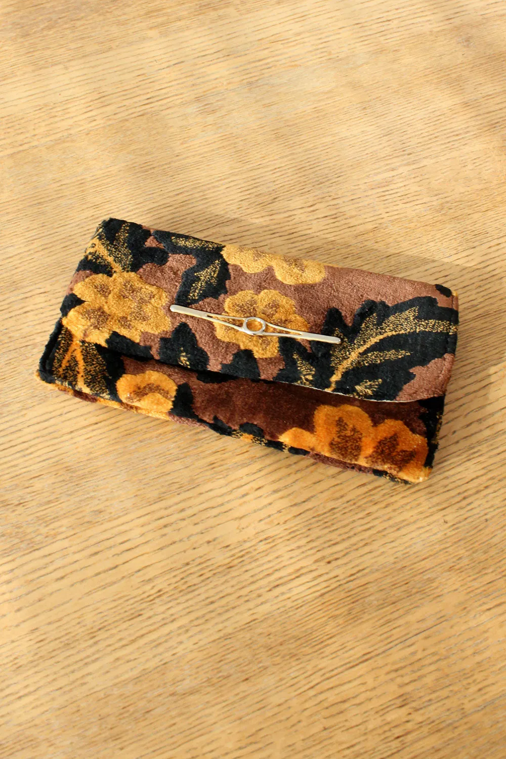 Amber Tufted Tapestry Clutch