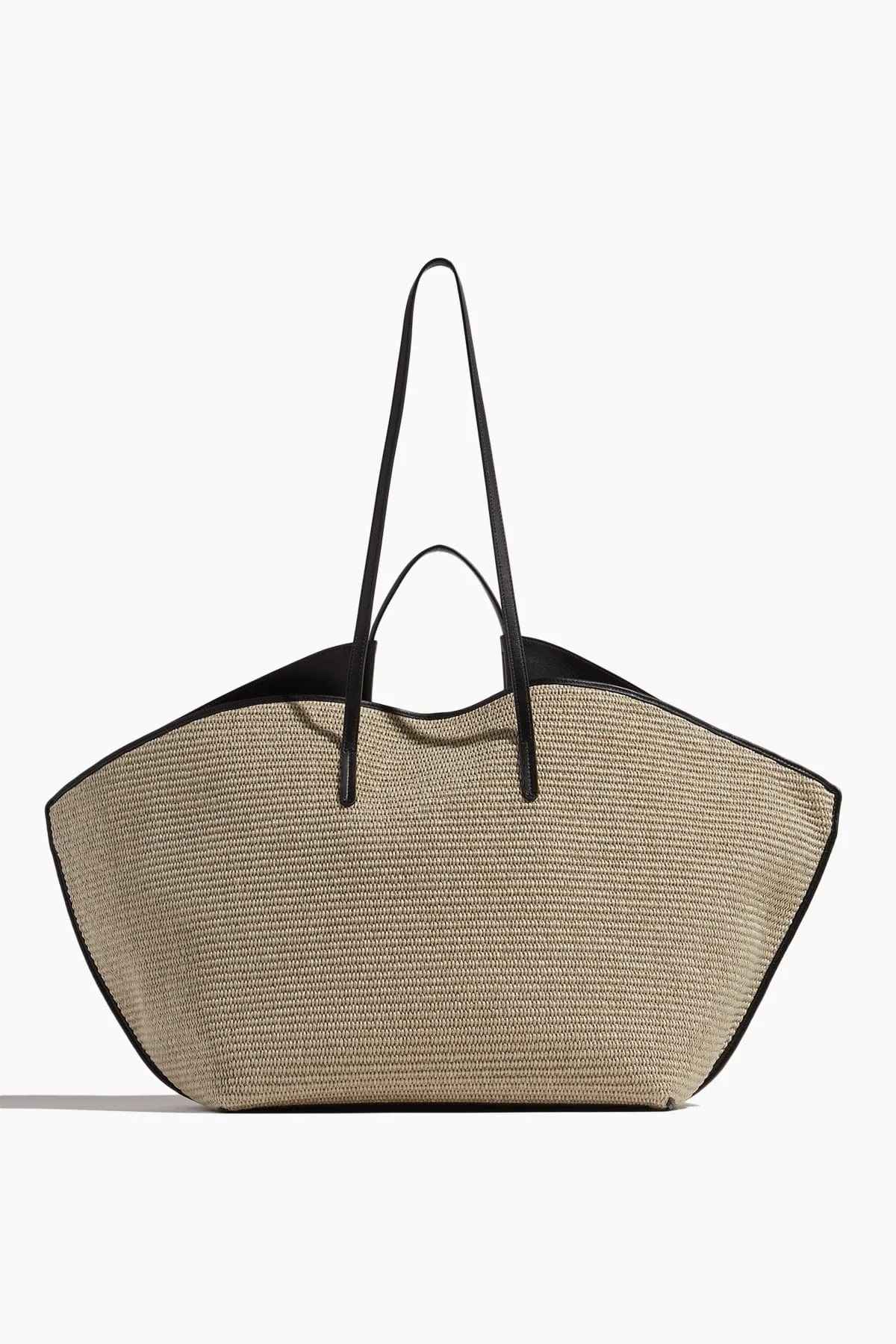 Ann Large Tote in Raffia/Black