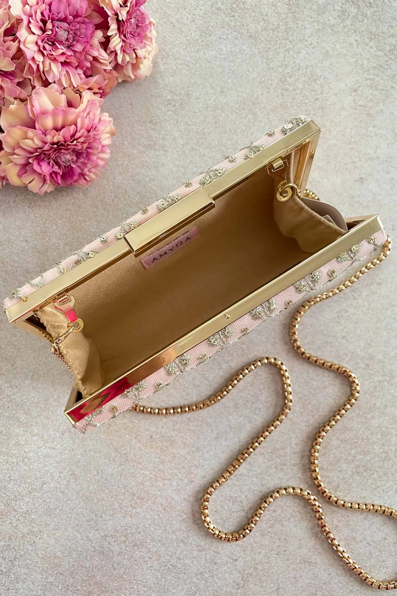 Anya Box Clutch Blush