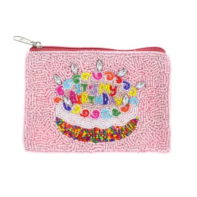 Beaded Birthday Mini Pouch