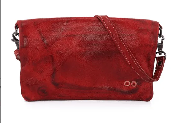 Bed Stu Cadence Red Rustic Crossbody/Clutch Wallet Purse A621040-RDRS