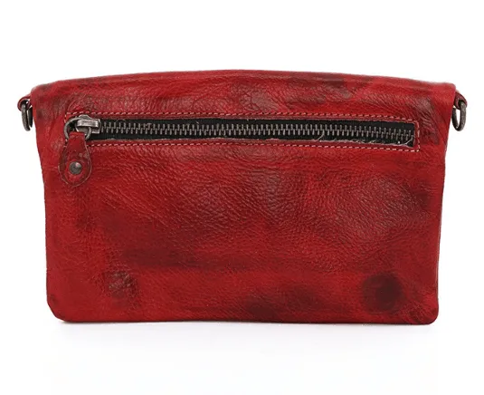 Bed Stu Cadence Red Rustic Crossbody/Clutch Wallet Purse A621040-RDRS