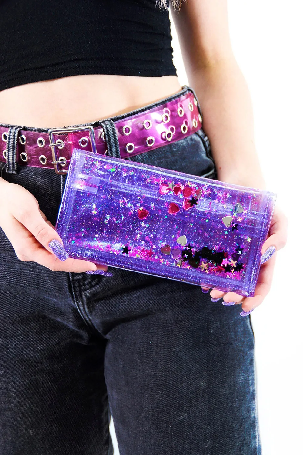 Bedazzled Liquid Glitter Wallet