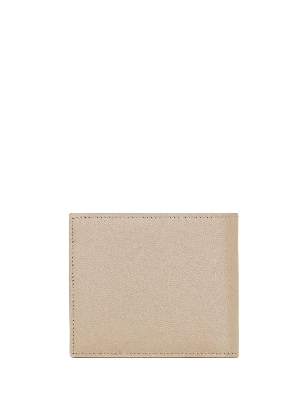 BI-FOLD PEBBLED-LEATHER WALLET