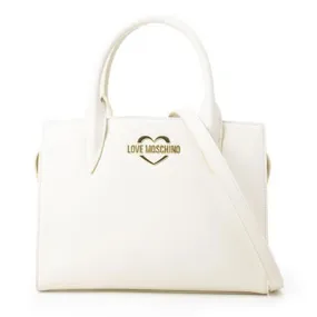 Borsa Donna Shopping a Mano con Micro Clutch LOVE MOSCHINO linea Hollies colore Avorio