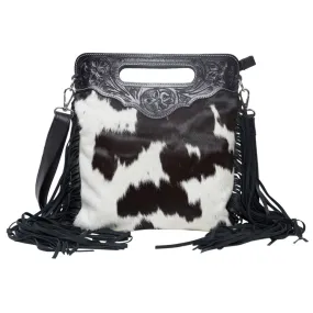 Cali Cowhide Bag - Black/White