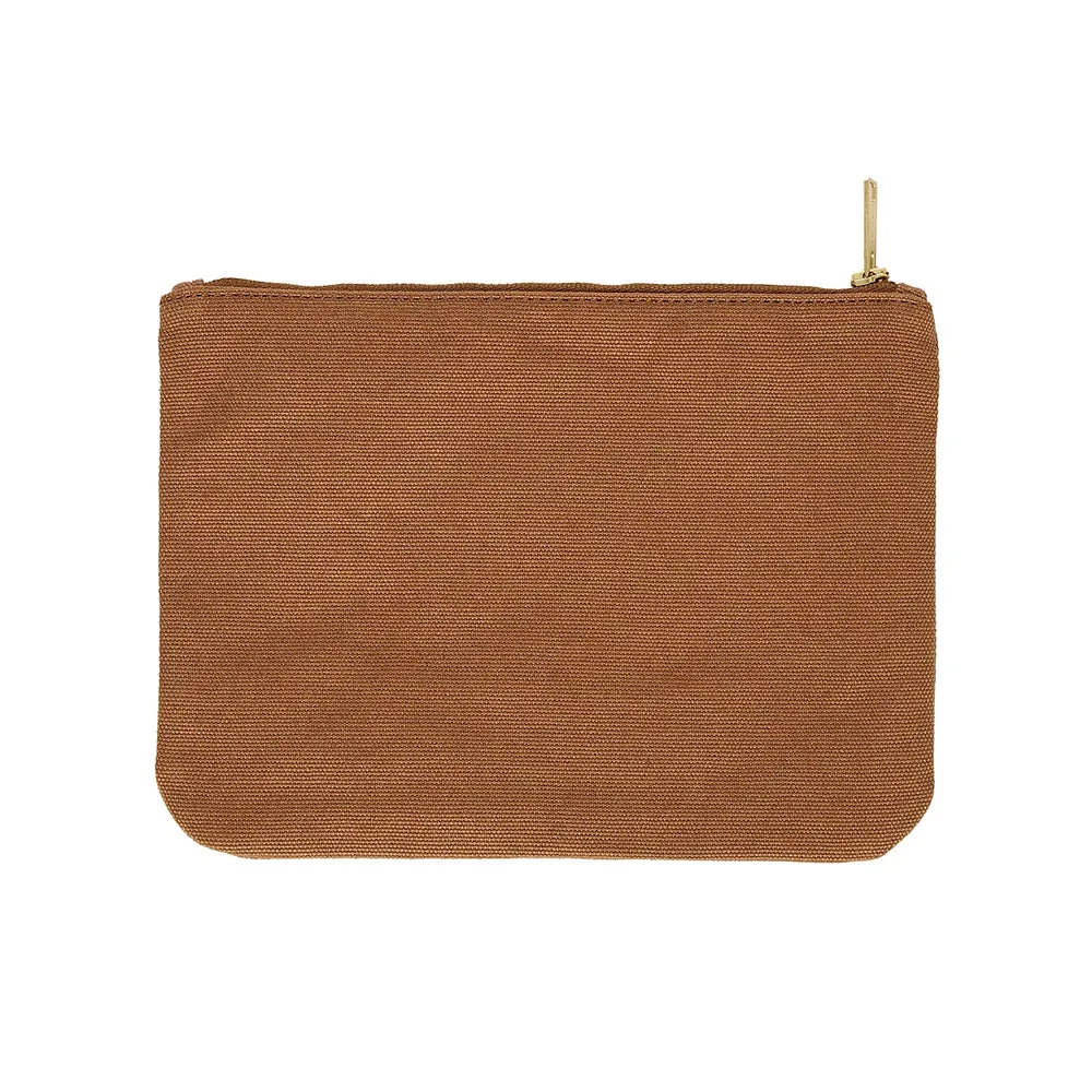 Canvas Graphic Zip Wallet (safety pin brown/black)