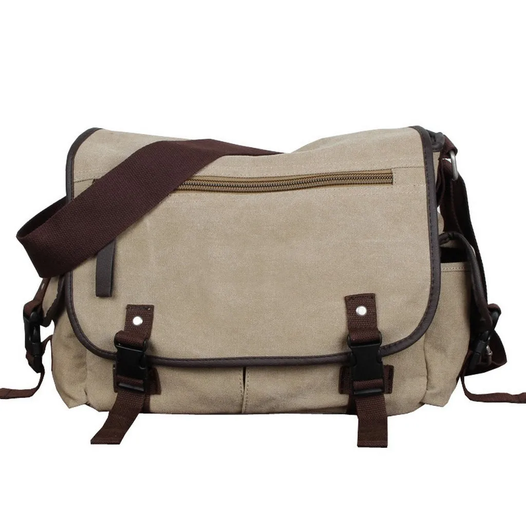 Cheggio Canvas Messenger Bag