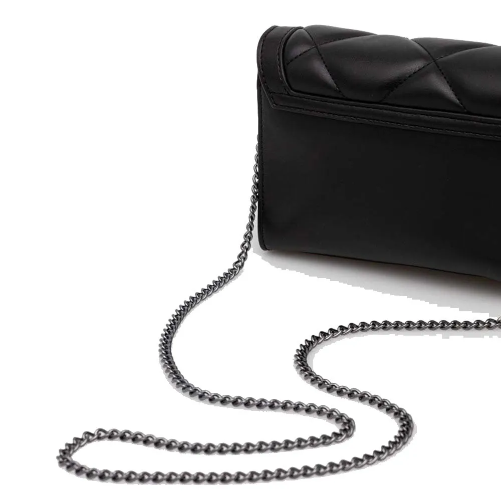 Clutch Donna con Tracolla LOVE MOSCHINO linea Jewel Hearts Nero con Borchie Canna di Fucile