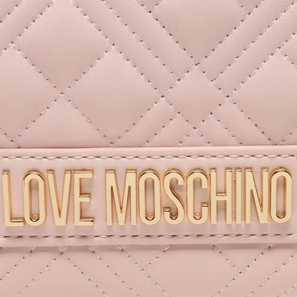 Clutch Donna con Tracolla LOVE MOSCHINO linea Shiny Quilted color Cipria JC4079