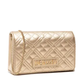 Clutch Donna con Tracolla LOVE MOSCHINO linea Shiny Quilted color Oro