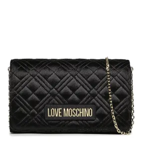 Clutch Donna con Tracolla LOVE MOSCHINO linea Smart Shiny Quilted in Eco-Fur Trapuntata Nera