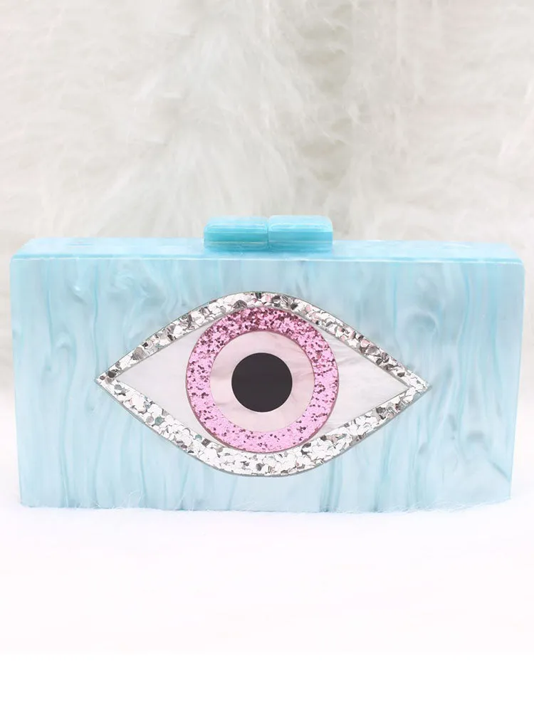 Colorblock Eye Box Bag