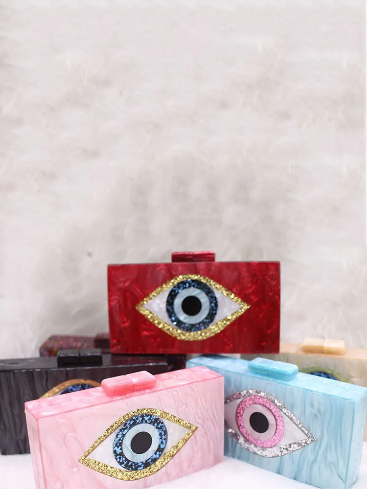 Colorblock Eye Box Bag