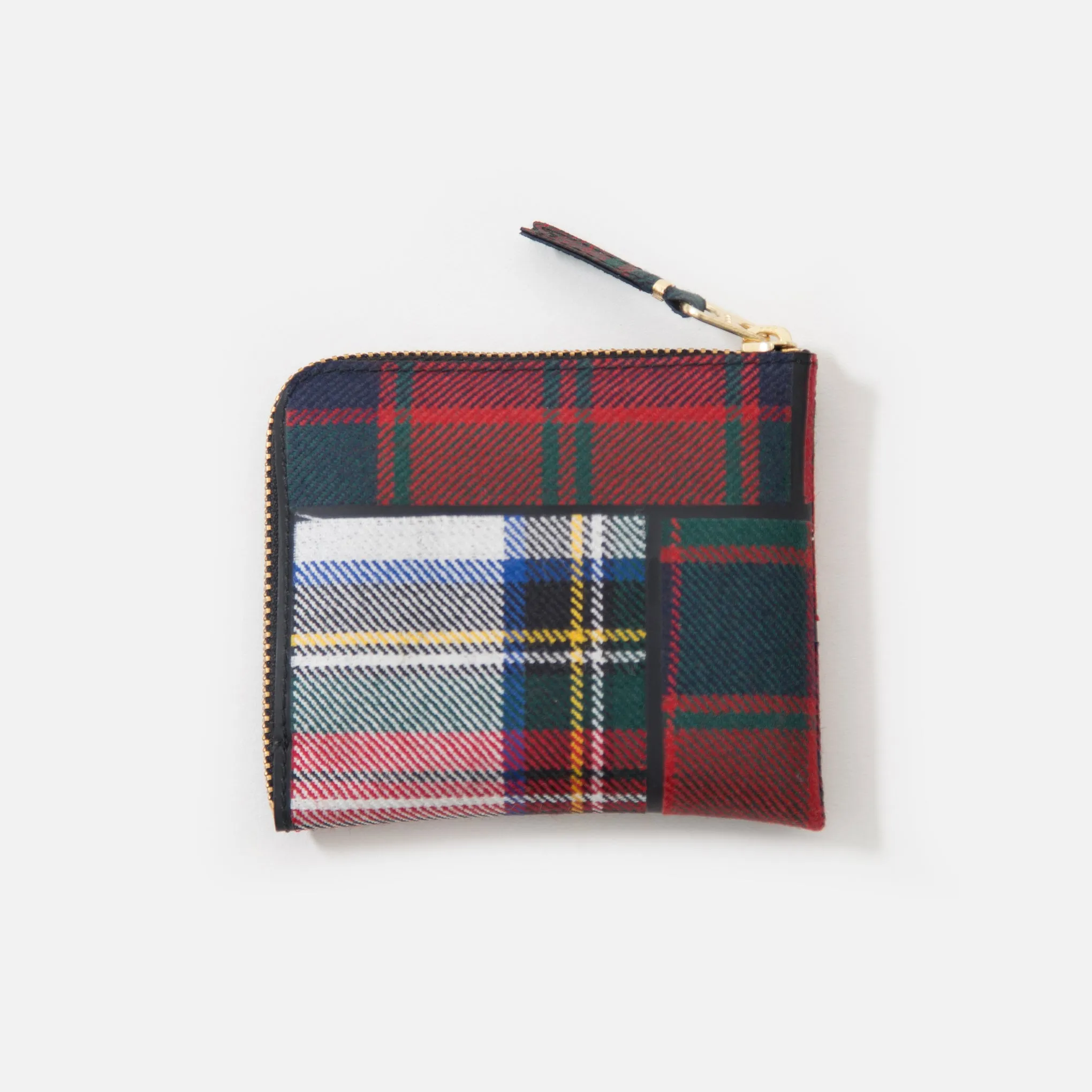 Comme des Garcons Tartan Patchwork Wallet - Red Wool SA3100TP