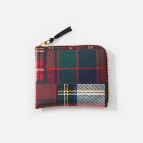 Comme des Garcons Tartan Patchwork Wallet - Red Wool SA3100TP