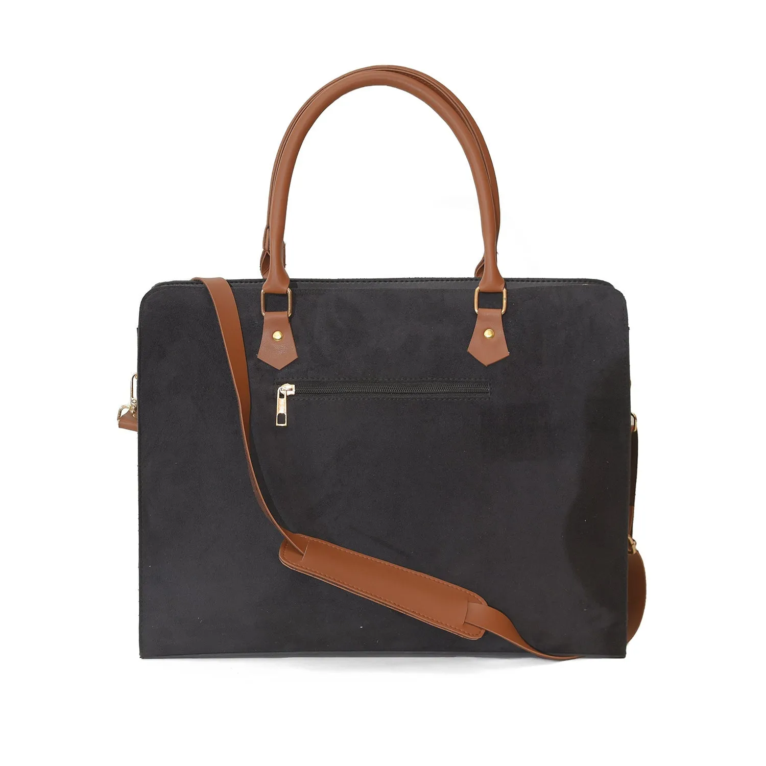 Craze laptop bag Suede Black