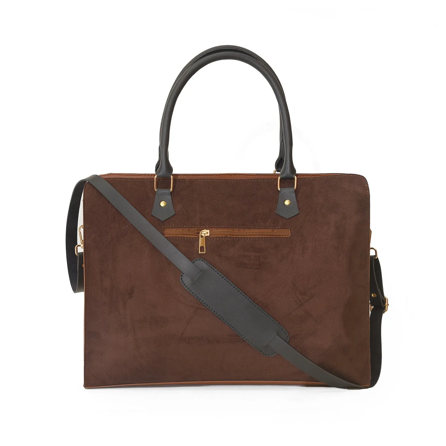 Craze Suede Brown Laptop Bag