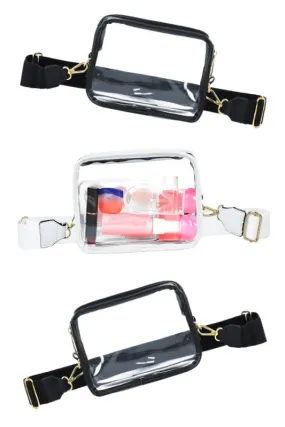 Explore More Collection - Clear Square Stadium Sling Bag Crossbody Strap