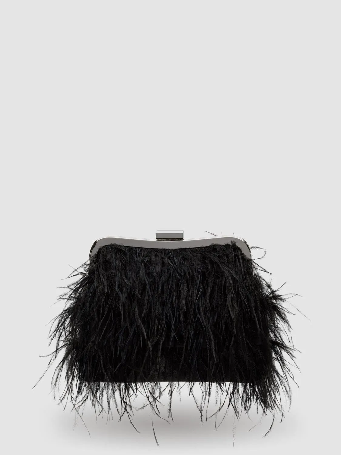 Feather Minaudiere Pouch