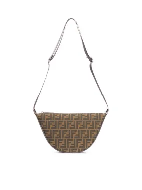 FENDI FF JACQUARD MELON SMALL SHOULDER BAG