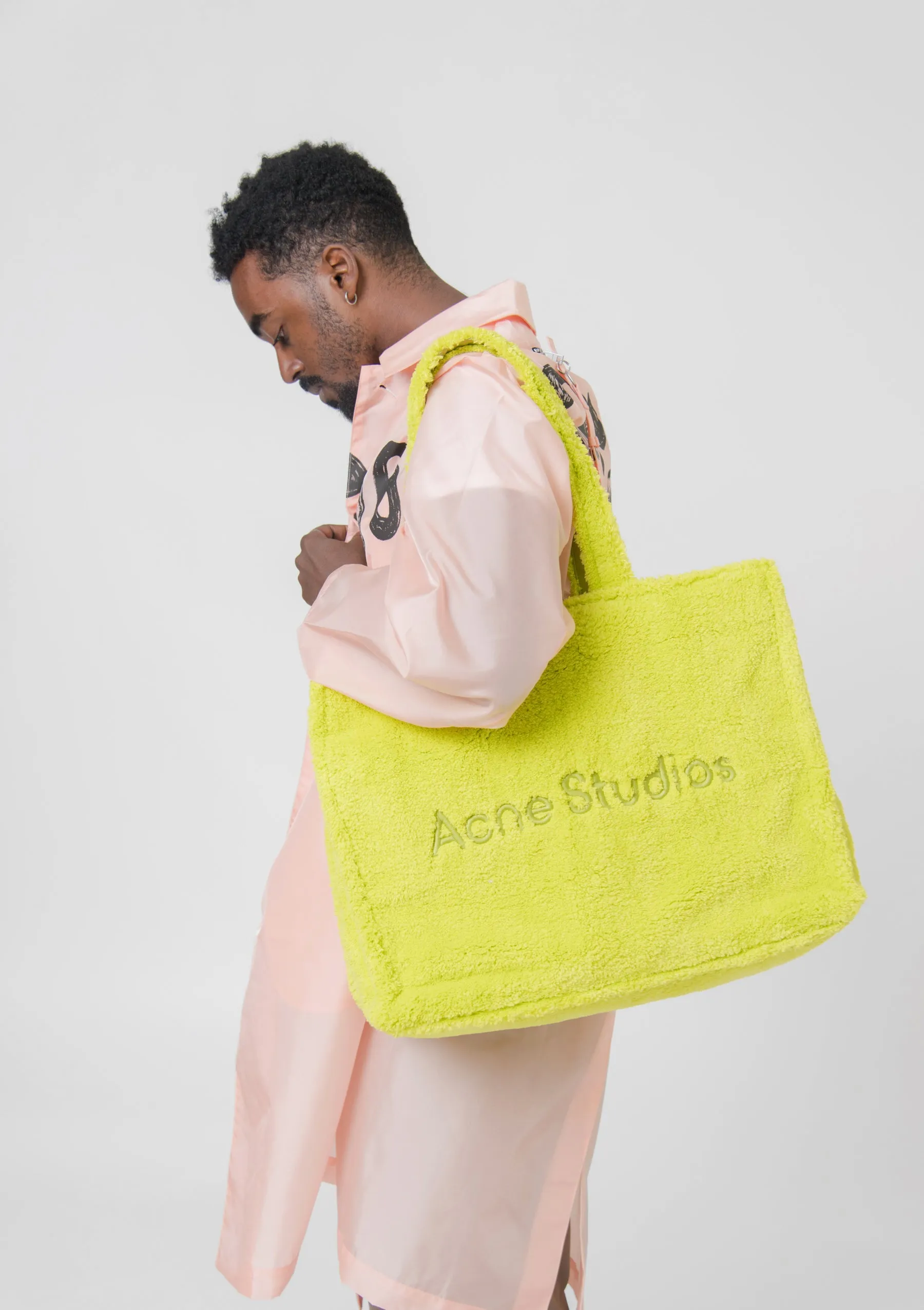 Furry Logo Tote Bag Lime Green BAGS000138