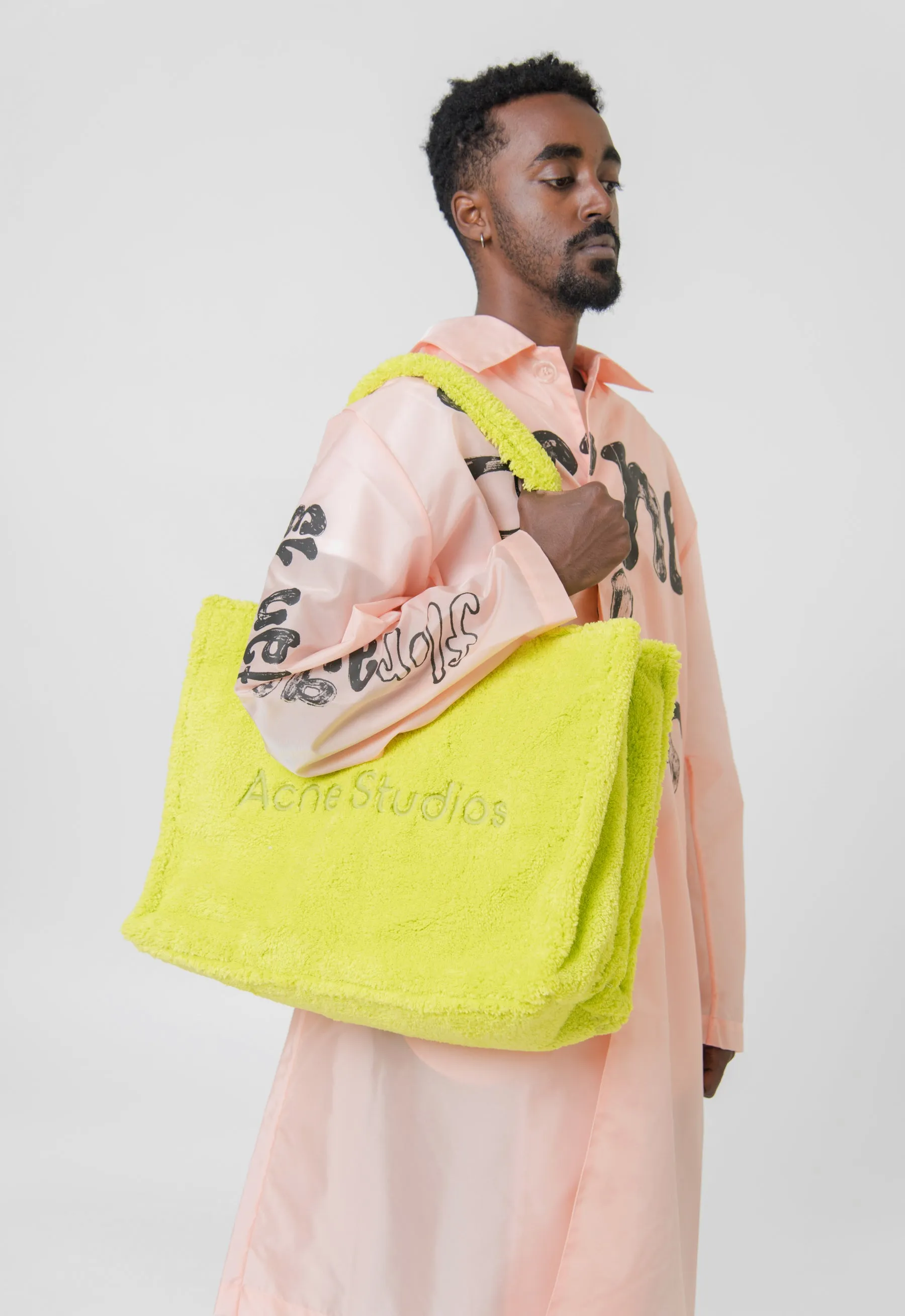 Furry Logo Tote Bag Lime Green BAGS000138