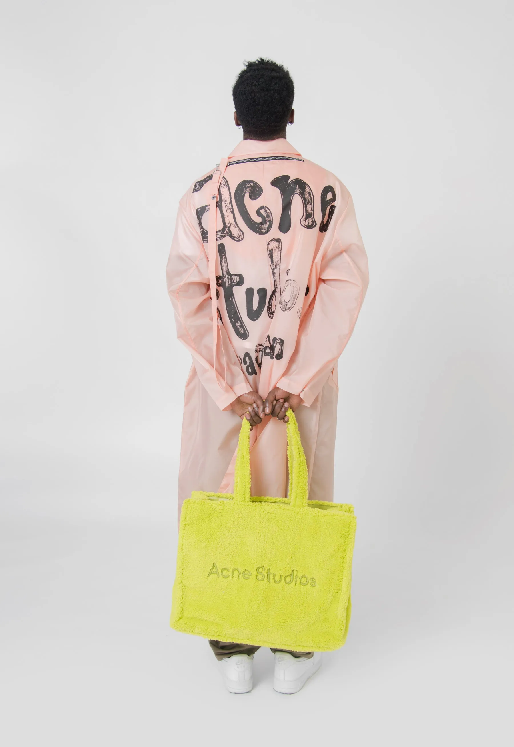 Furry Logo Tote Bag Lime Green BAGS000138