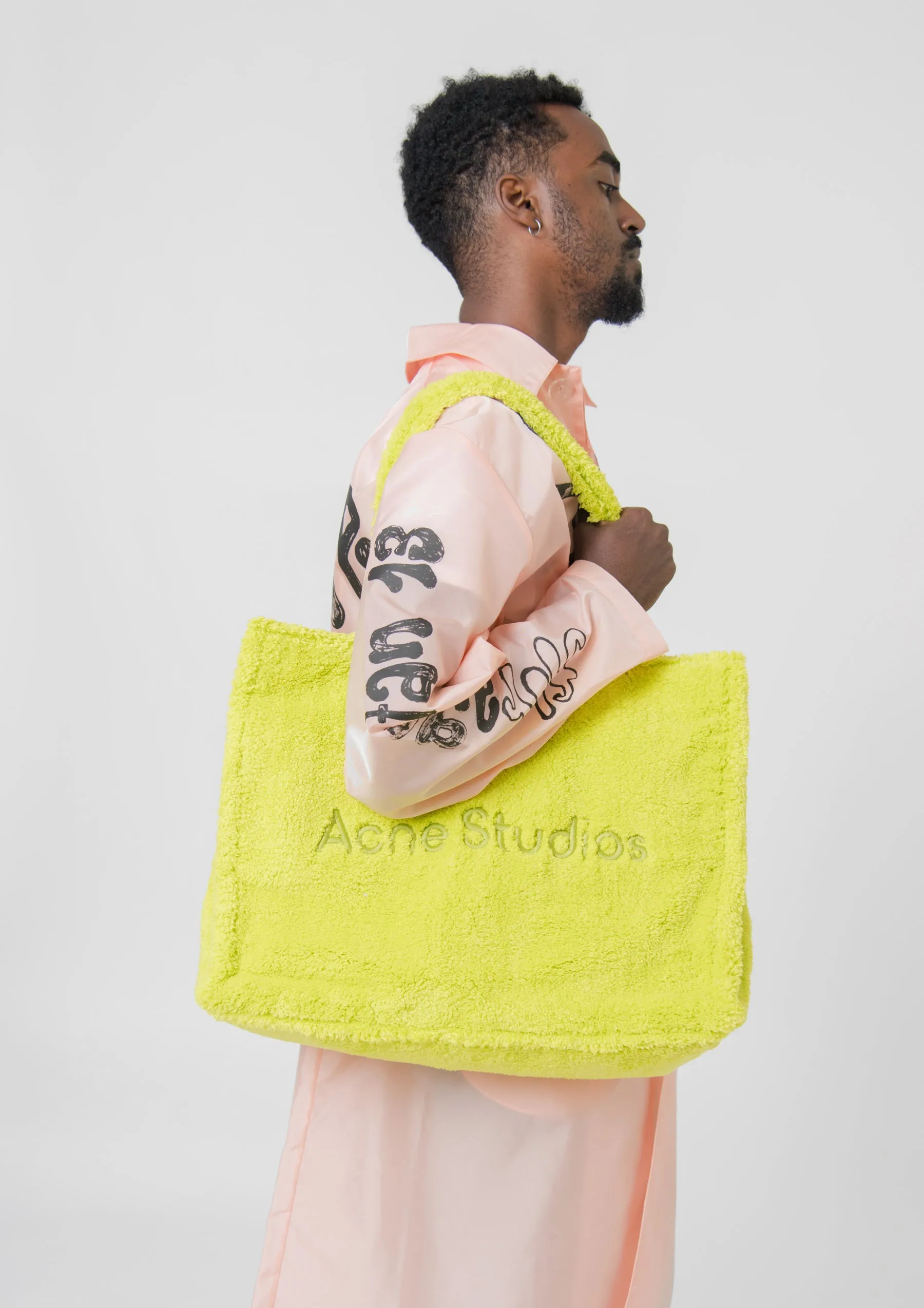 Furry Logo Tote Bag Lime Green BAGS000138