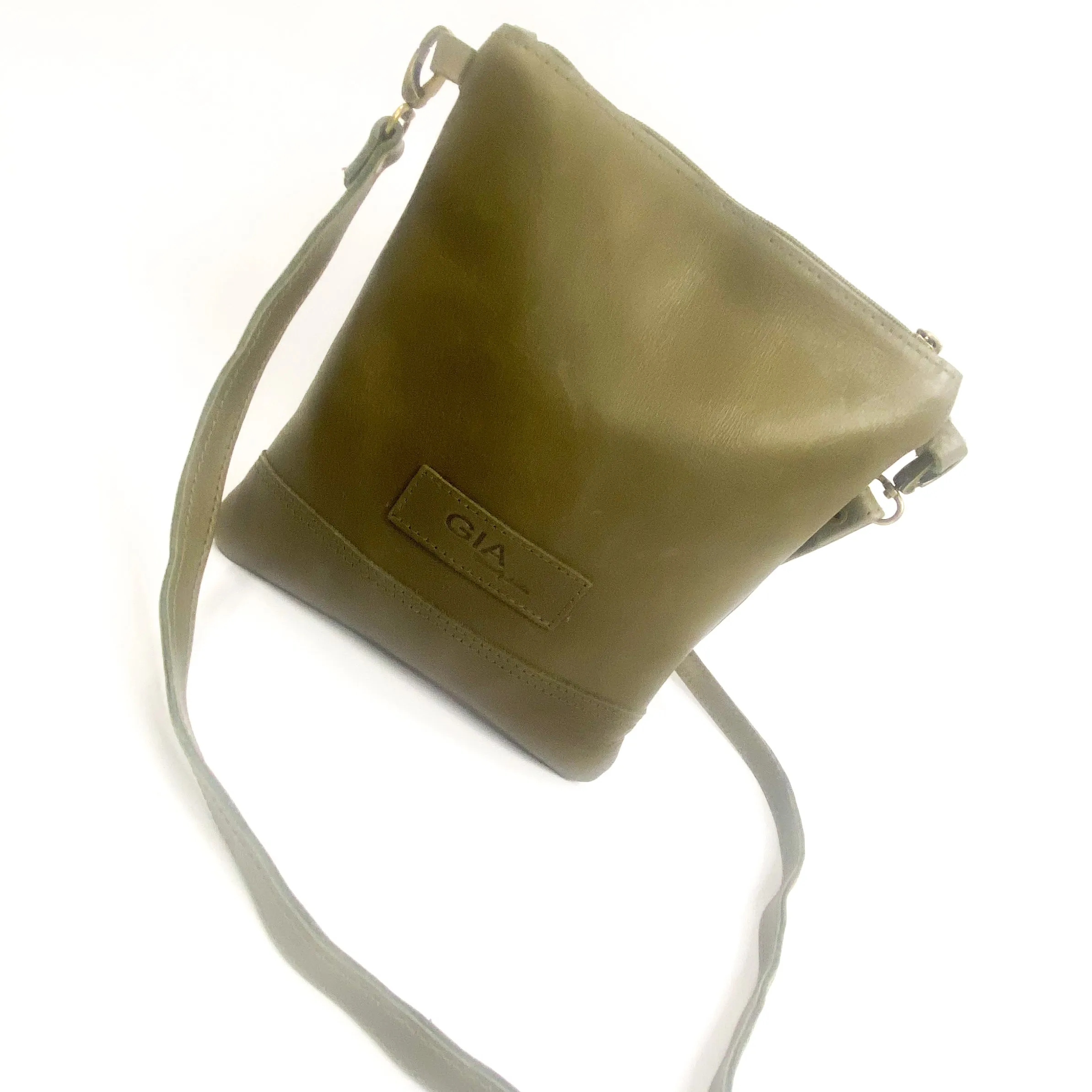 Gia leather olive postman bag