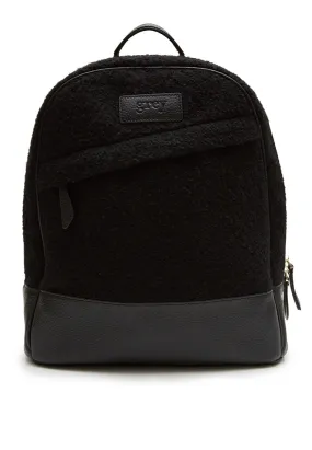 Grey By Ortenhill Grayson Black Leather Felt Backpack (Unisex)