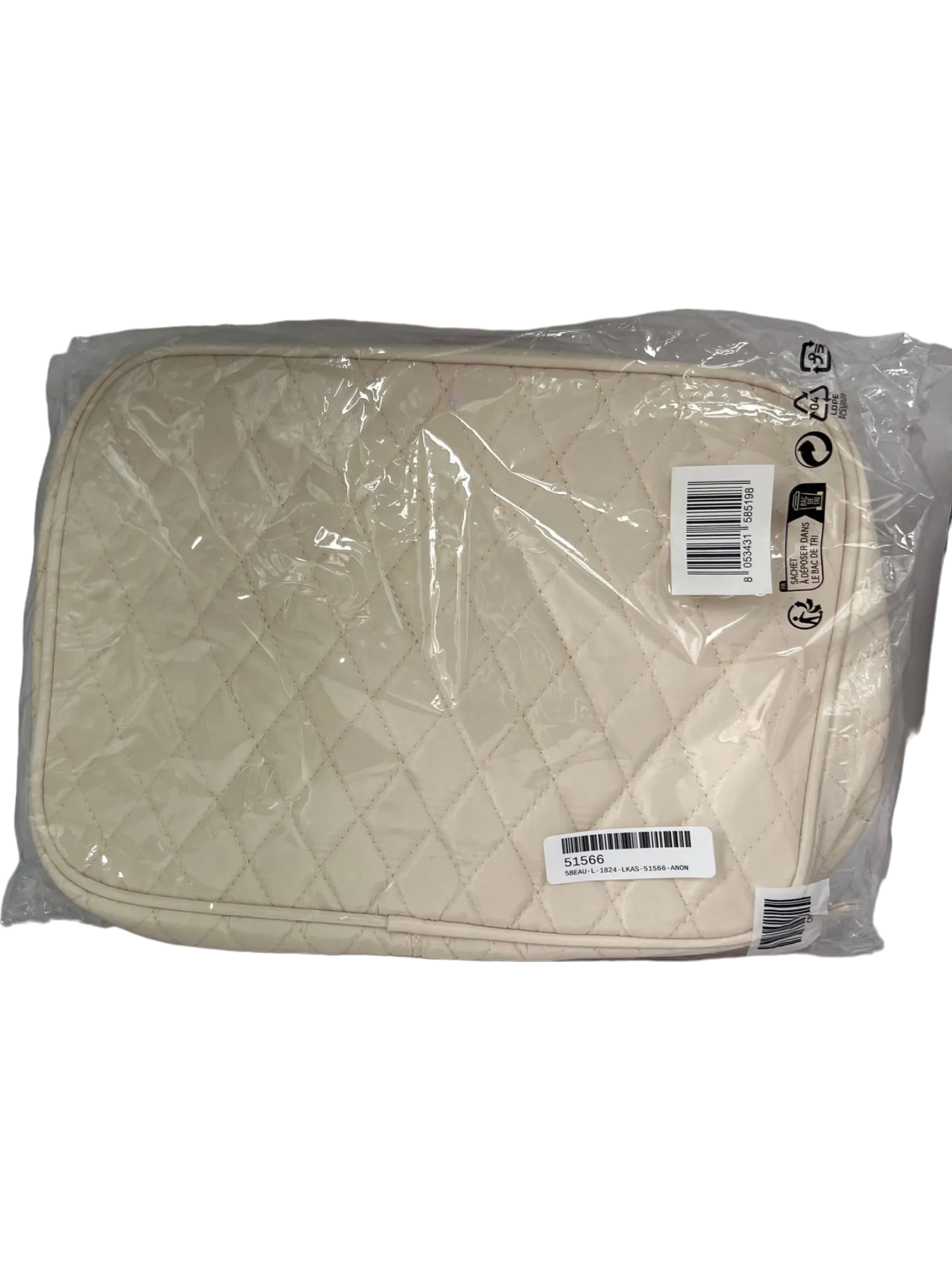 Intimissimi Cream Quilted Cosmetic Bag