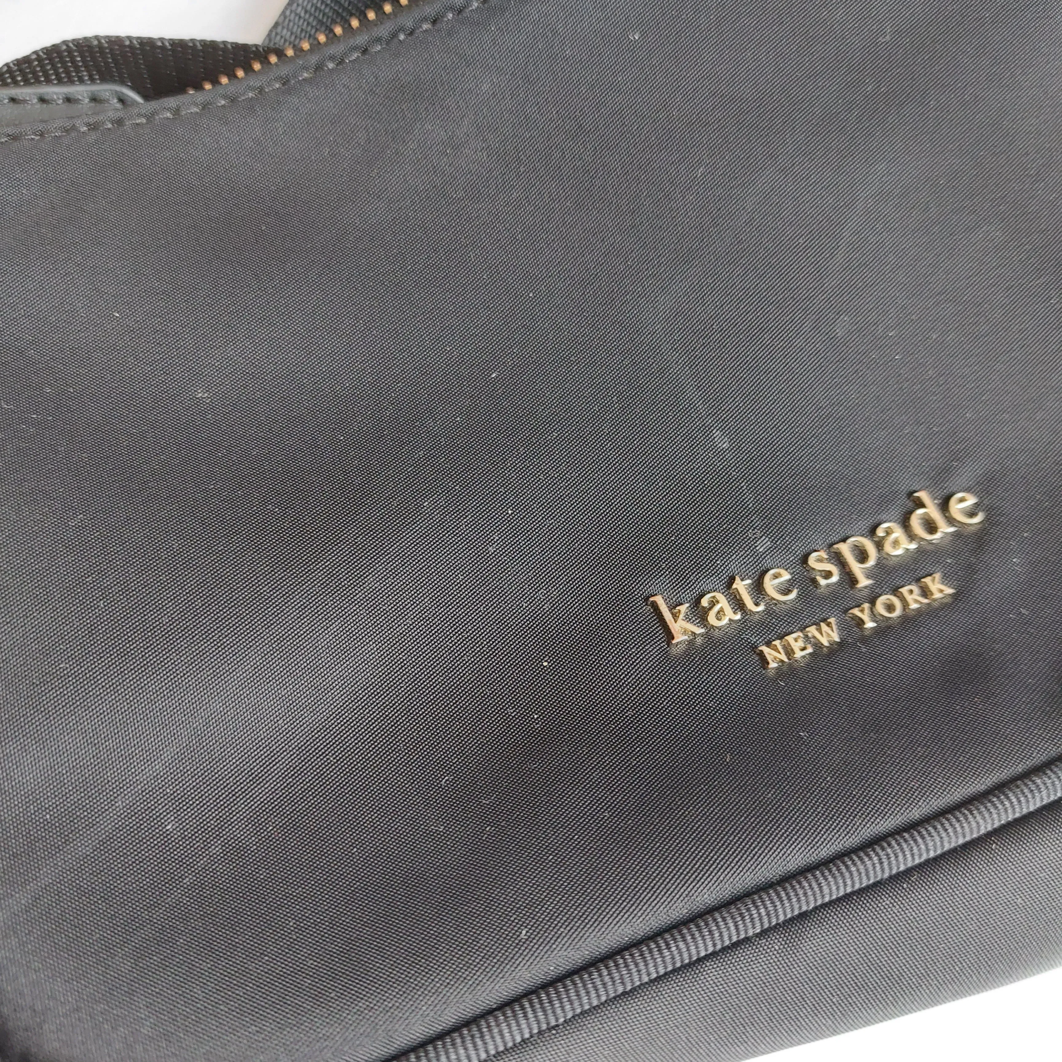 Kate Spade Black Nylon Crossbody Bag | Pre Loved |