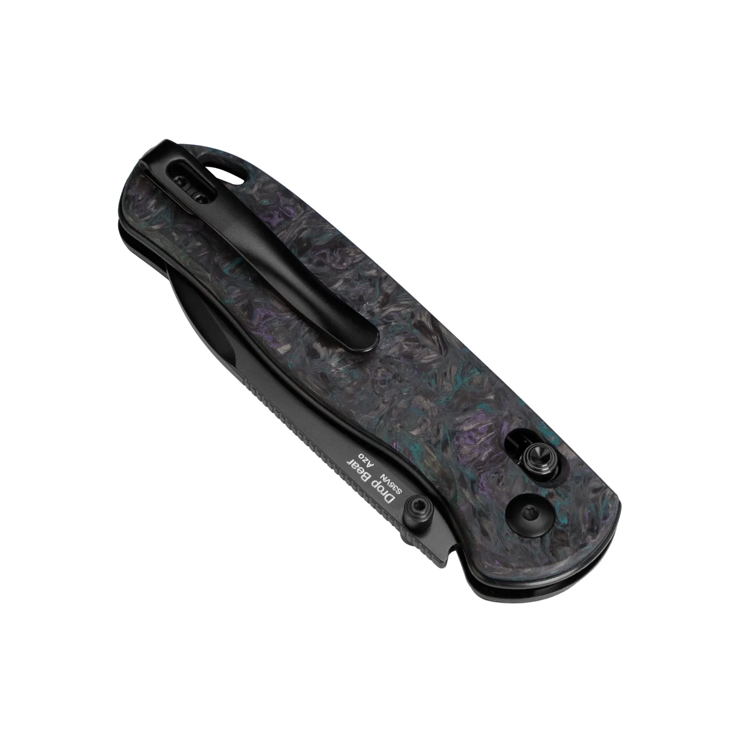 Kizer Drop Bear S35VN Blade Clutch Lock Fatcarbon Handle Ki3619A4 (2.95 Black)