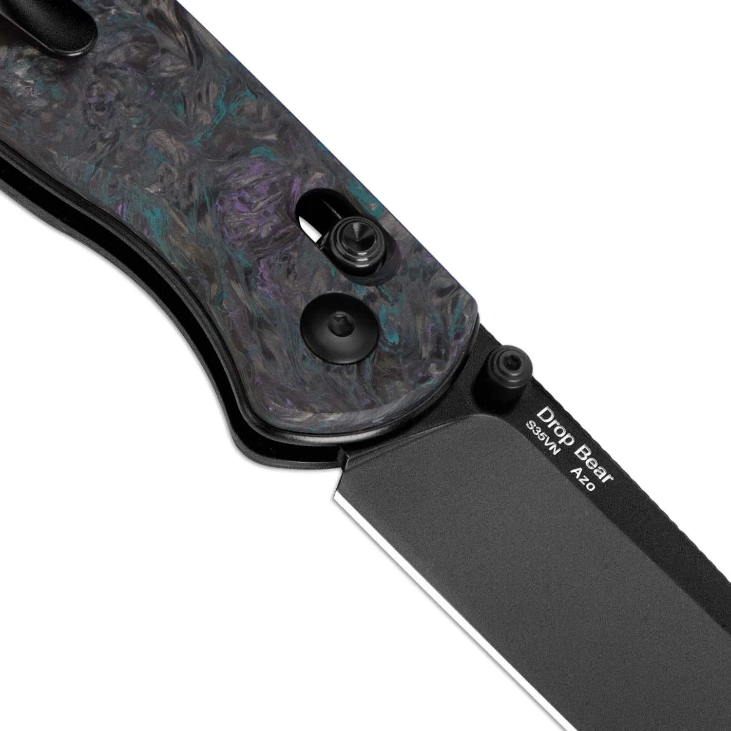 Kizer Drop Bear S35VN Blade Clutch Lock Fatcarbon Handle Ki3619A4 (2.95 Black)