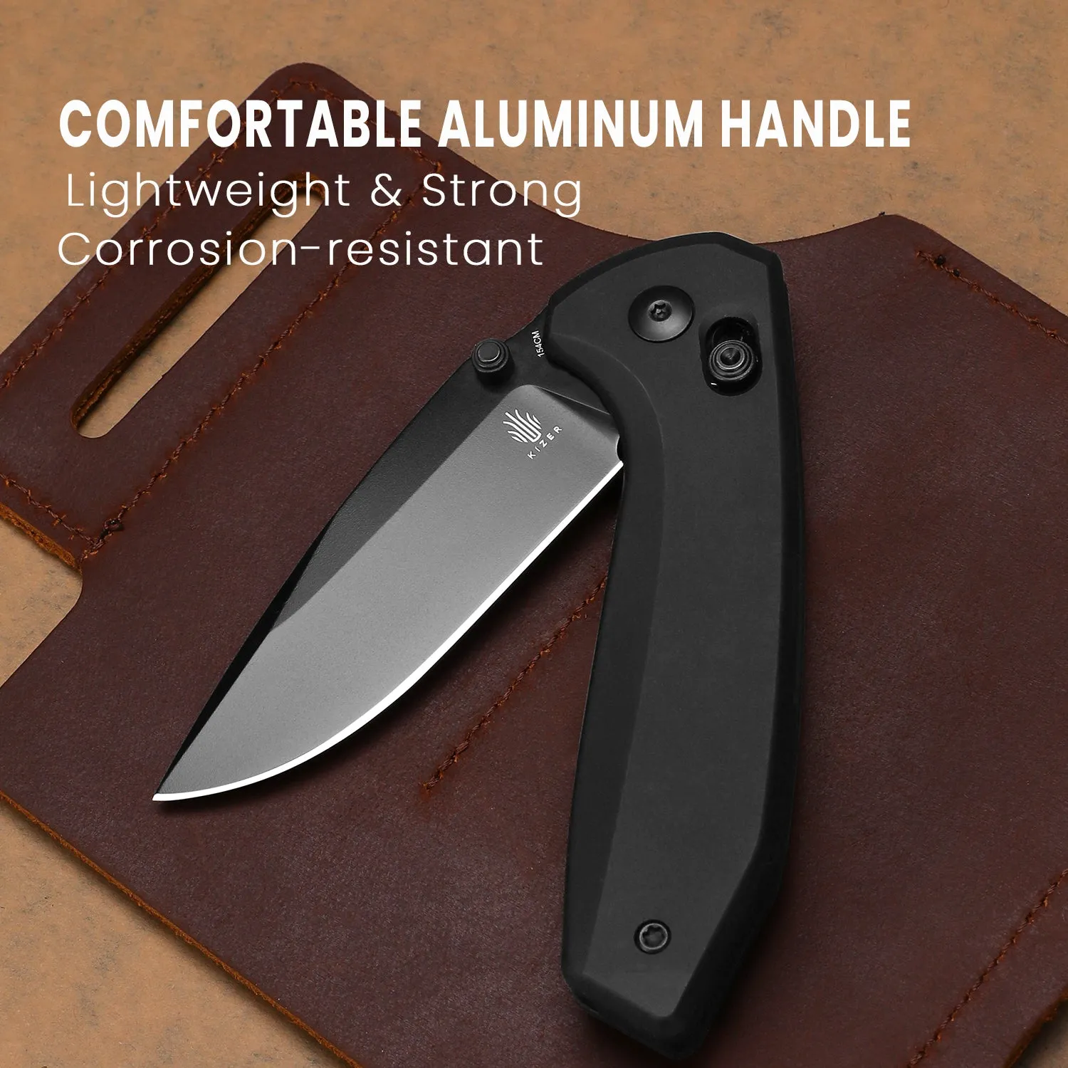 Kizer Sub-3 OBK 154CM Blade Clutch Lock Aluminium Handle V3650C1 (2.94 Black)