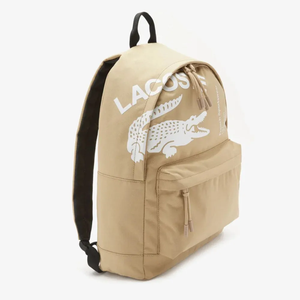 Lacoste Contrast Branded Backpack - BEG