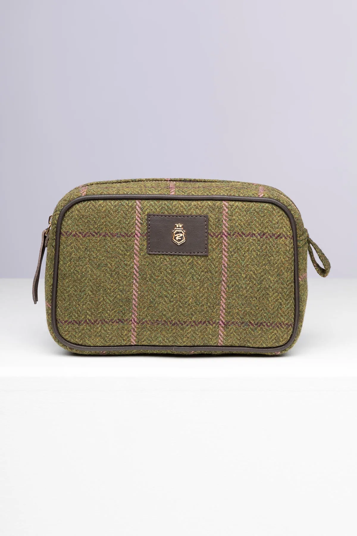 Large Tweed Makeup Bag - Helmsley