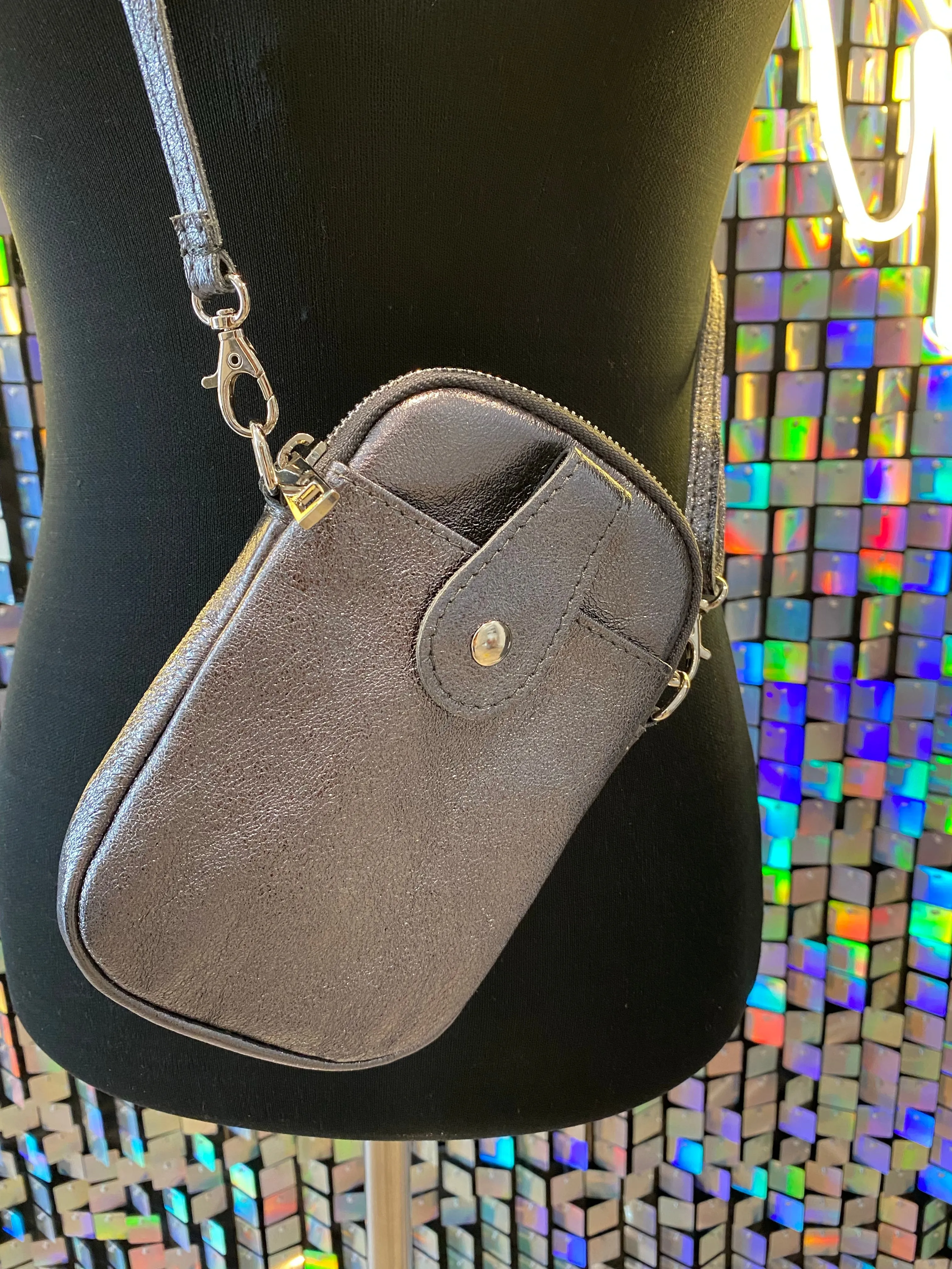 Leather Across Body Phone bag