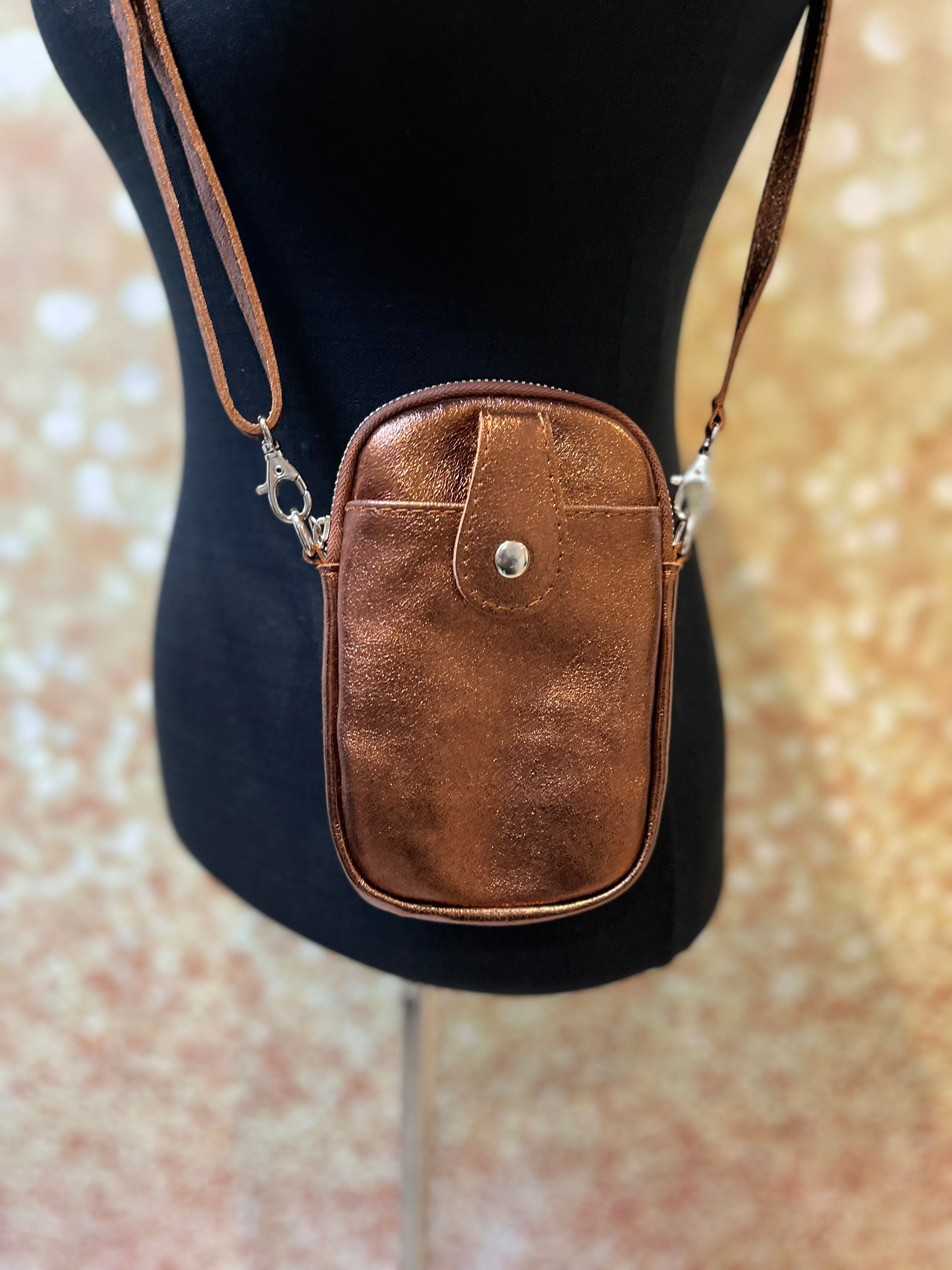 Leather Across Body Phone bag