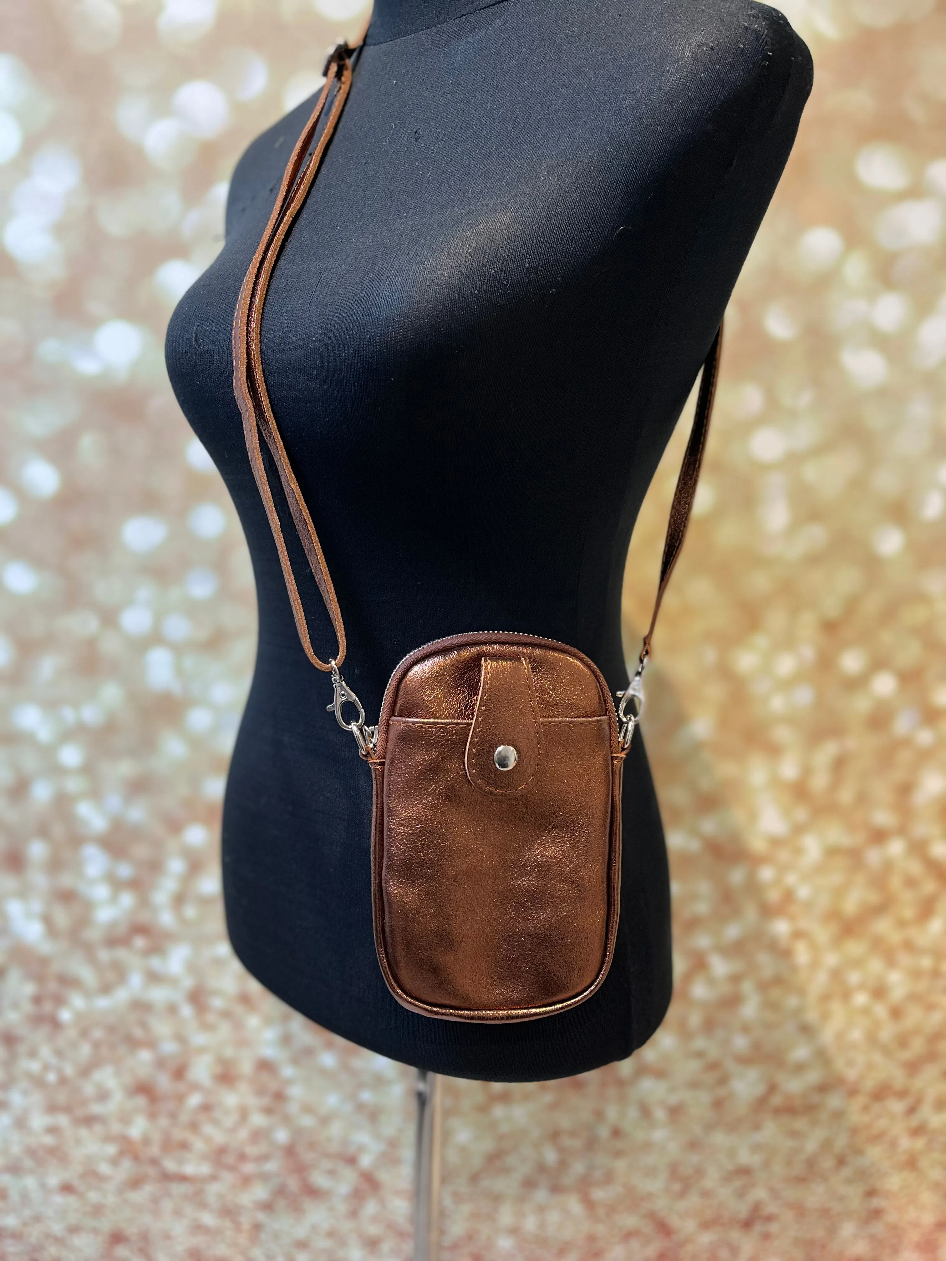 Leather Across Body Phone bag