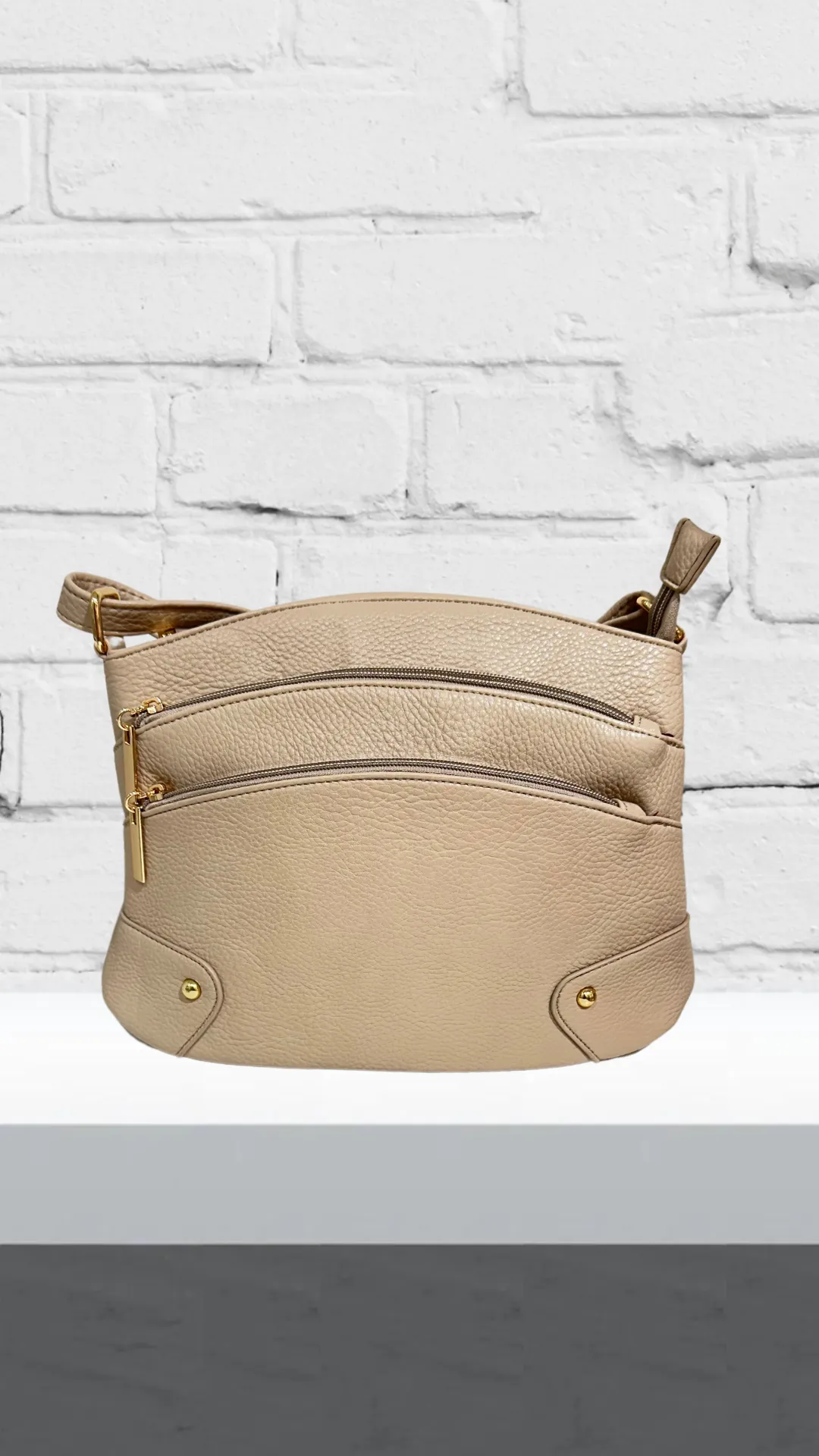 Louise Bag - Light Taupe Zip Bag