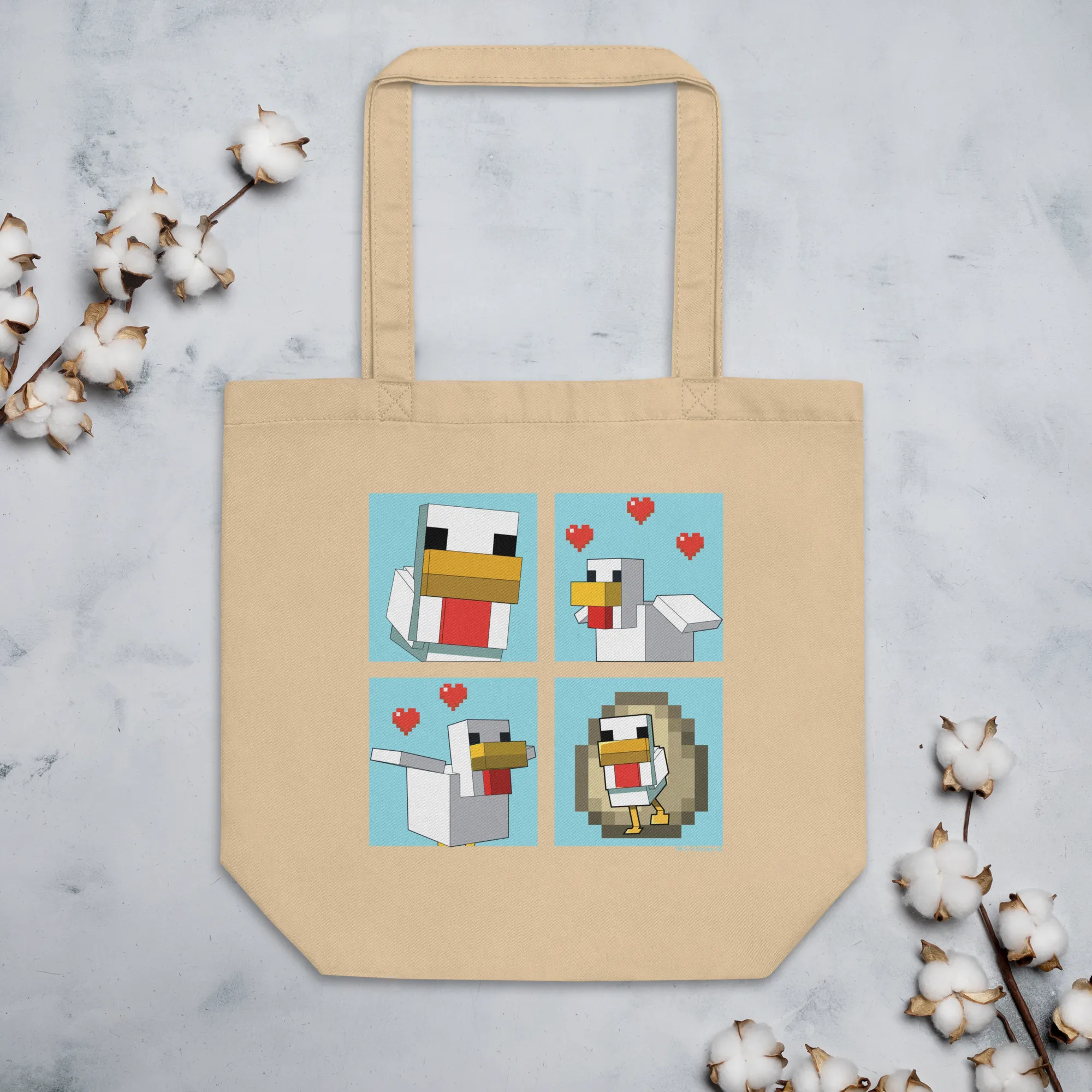 Sure! Here’s an optimized title for the product:

Eco-Friendly Blue Chicken Family Tote Bag – Stylish Reusable Shopping Bag for Minecraft Fans

If you have any other requests or need further assistance, feel free to ask!