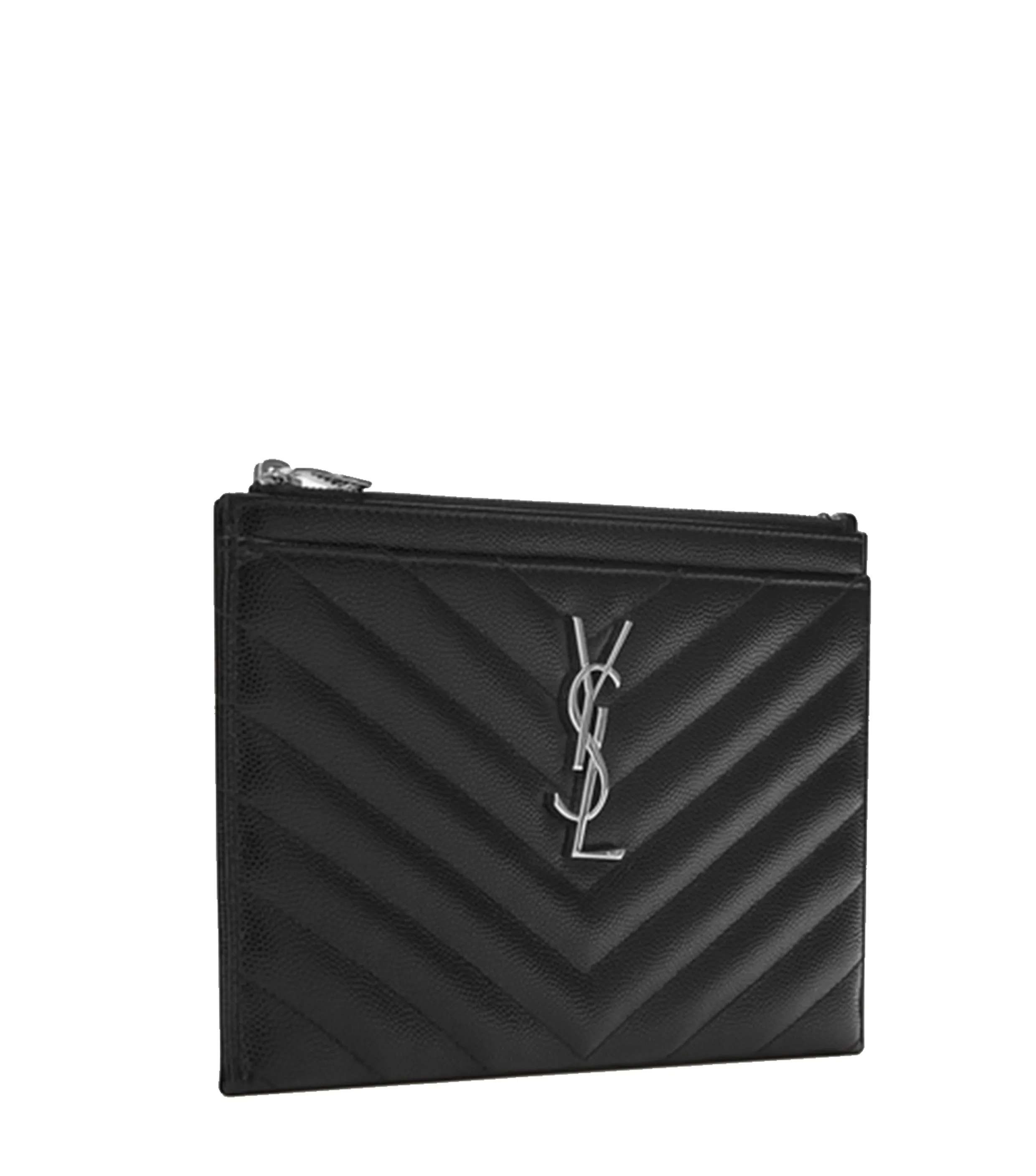 Monogram Bill Pouch, Black/Silver