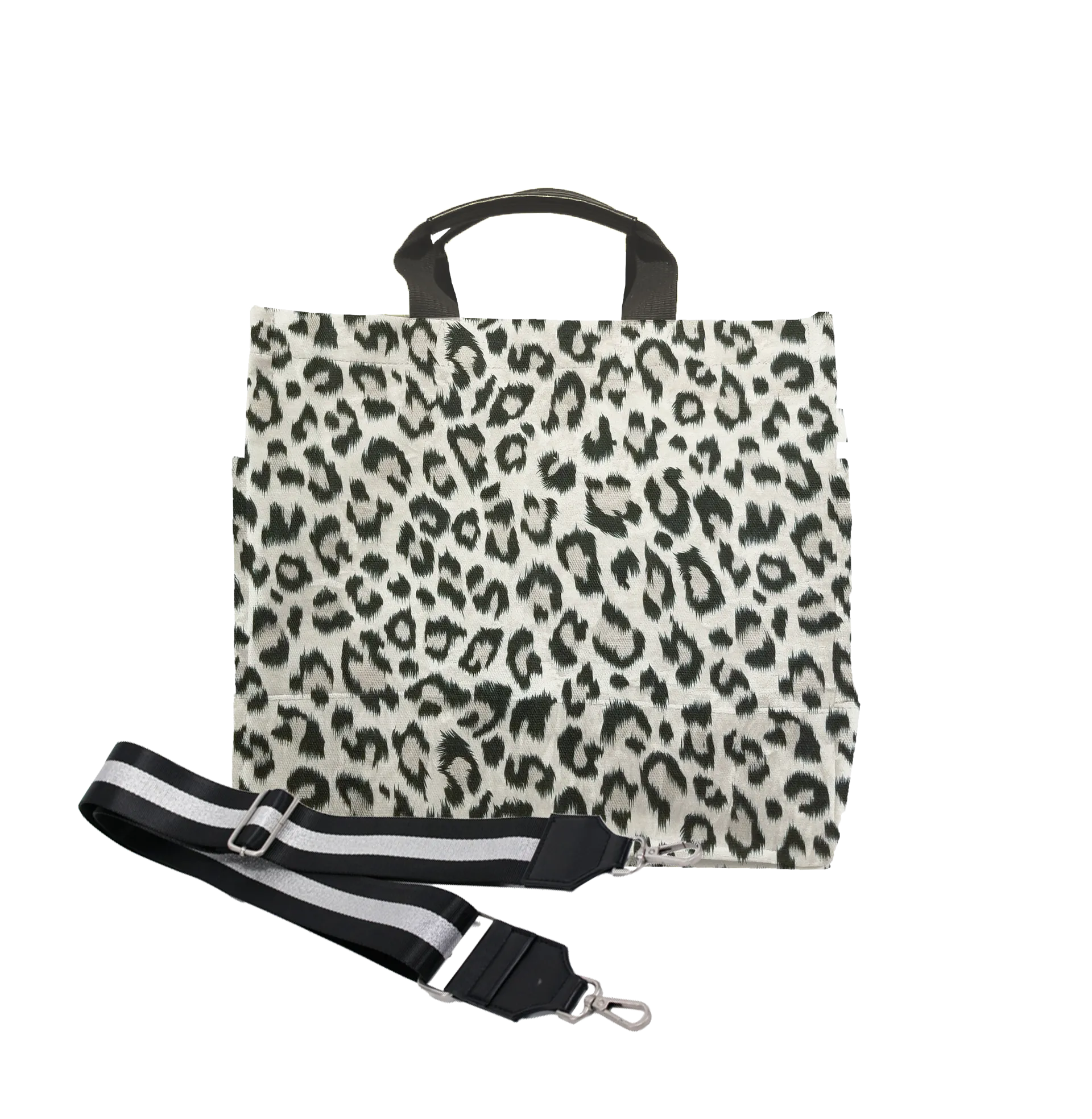 Monogram Stripe Leopard North South Bag